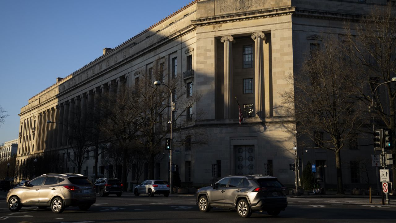 A general view of the U.S. Department of Justice Robert F. Kennedy building, in Washington, D.C., on Wednesday, February 21, 2024.