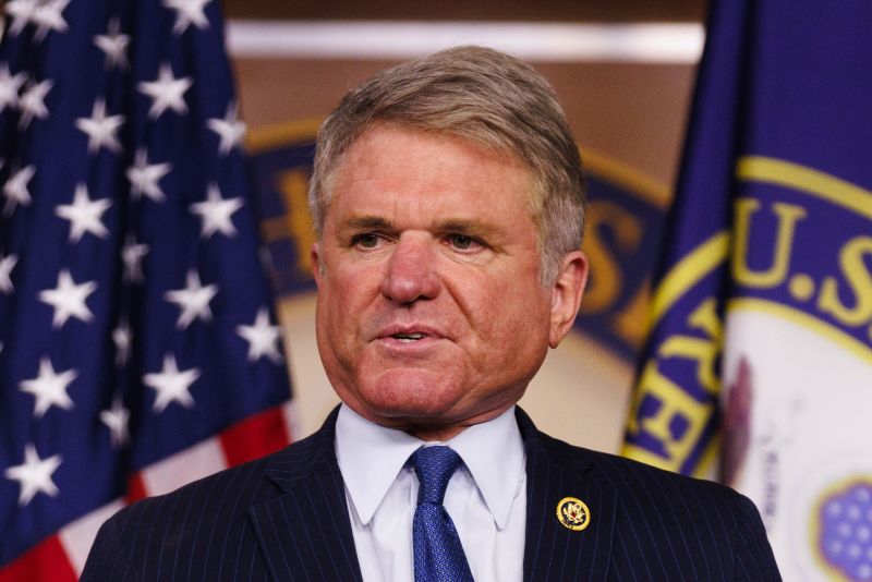 United States Representative Michael McCaul (Republican of Texas) speaks at a press conference with House Republican Leadership in the Capitol Building in Washington DC, on Tuesday, April 16, 2024.