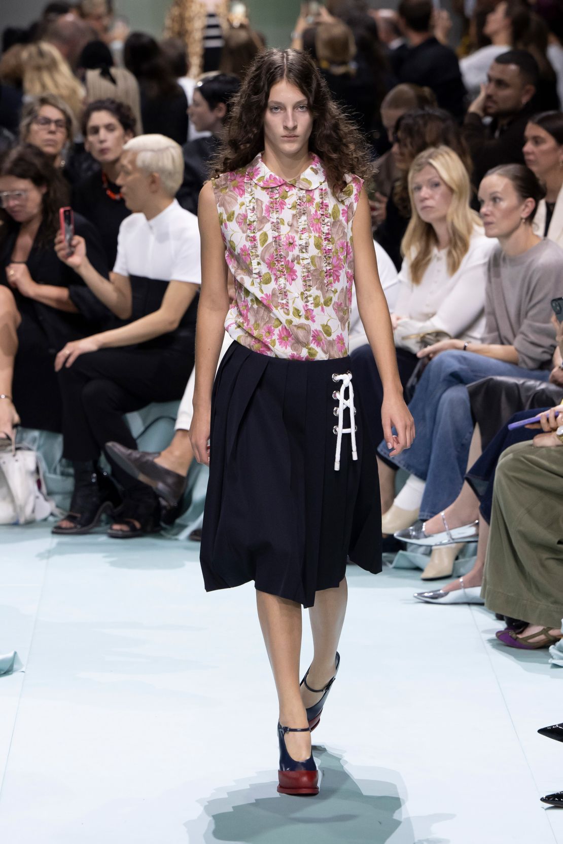 Co-designers Prada and Raf Simmons said they wanted each outfit to feel strong and powerful.