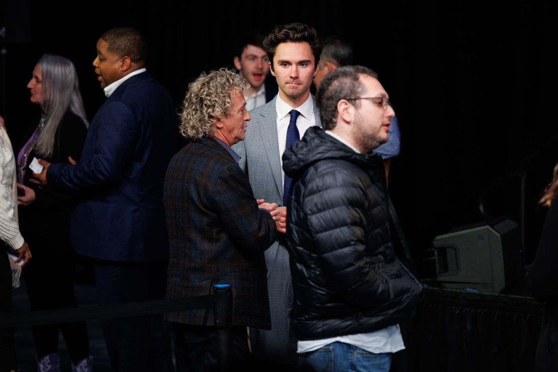 David Hogg at a forum for candidates to be the next vice chair of the Democratic National Committee in Detroit on January 16, 2025.