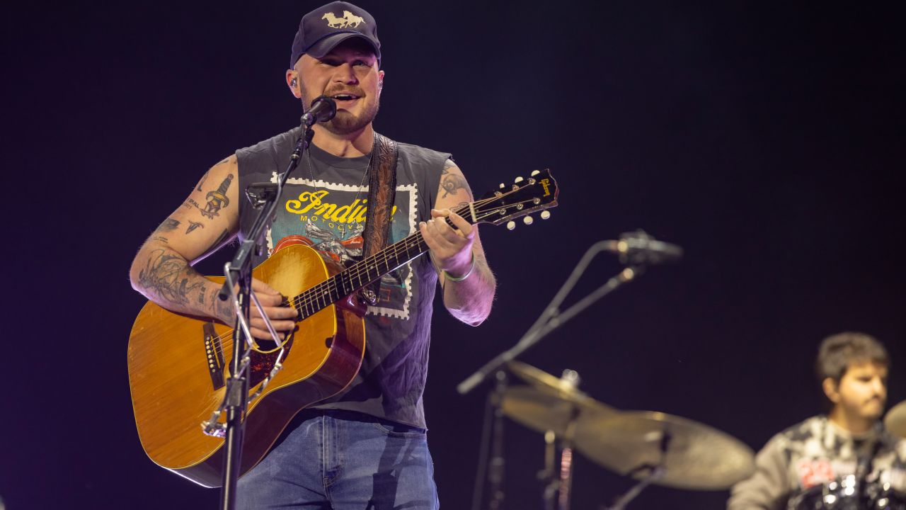 Zach Bryan during the Stagecoach Music Festival at Empire Polo Club in Indio, California on April 25, 2025.