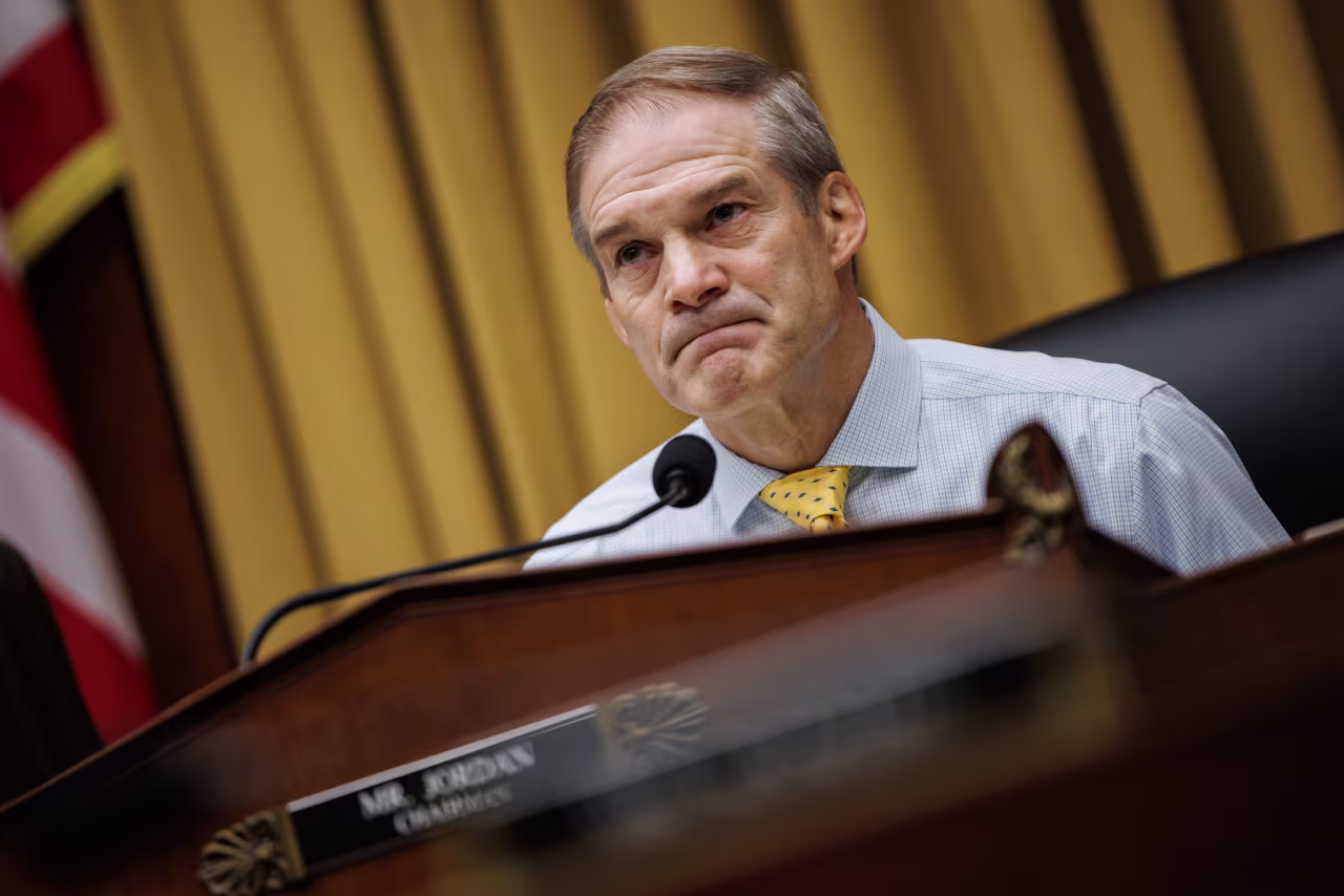 Committee Chairman Rep. Jim Jordan (R-OH) questions Federal Bureau of Investigations (FBI) Director Kash Patel during a U.S. House Committee on the Judiciary hearing in Washington, DC on September 17, 2025.