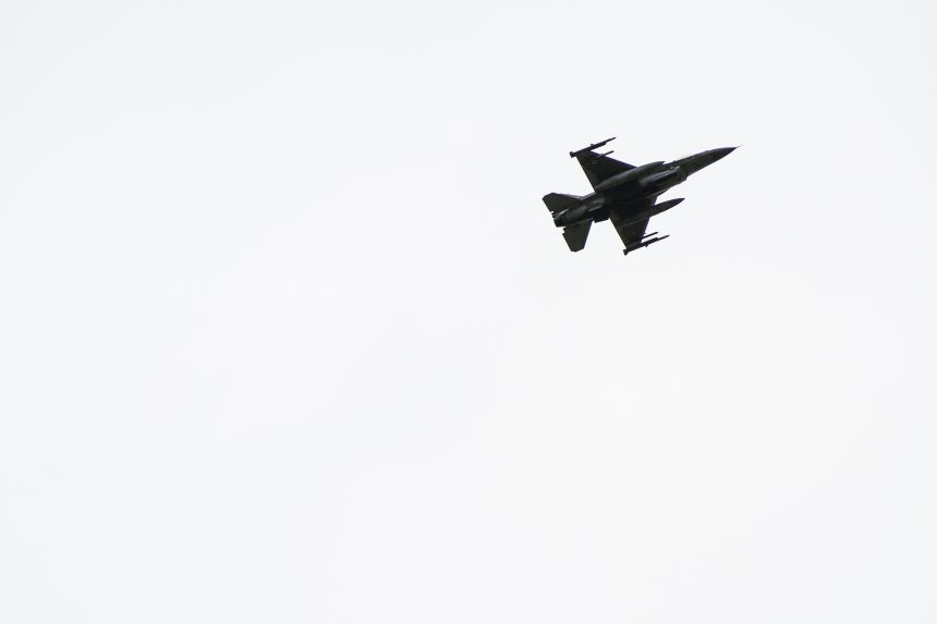 An F-16 fighter jet depicted during military exercises by Poland and its NATO allies on September 17th.