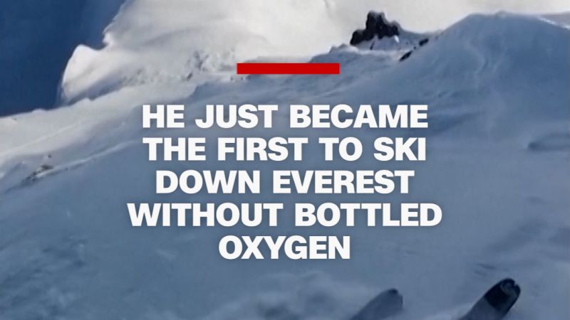He just became the first to ski down Everest without bottled oxygen