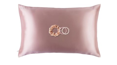 Pillowcase slip cover and hair tie set