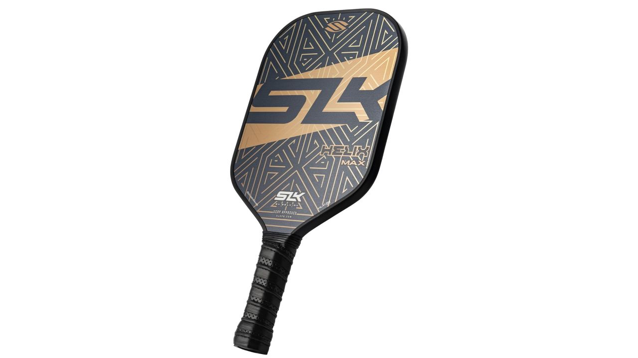 slk helix pro pickleball paddle in GoldMaze color