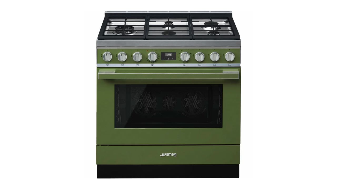 Smeg Olive Green Portofino Freestanding Dual Fuel Range .jpg