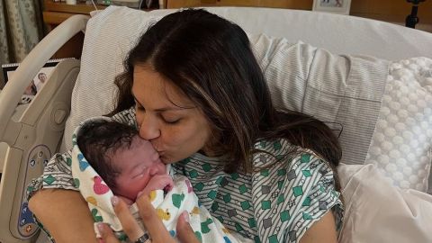 Meredith Gaudreau, the widow of the late NHL star Johnny Gaudreau, shares photos of her newborn son who was born on April 1, 2025. Gaudreau first publicly revealed her pregnancy at her husband's funeral.