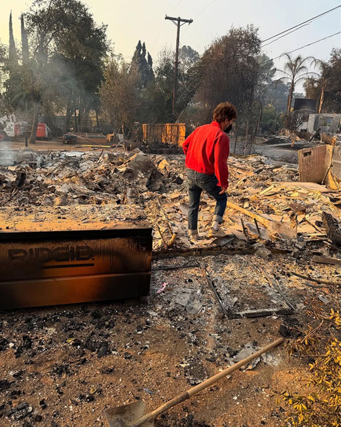 Mandy Moore shared photos of damage from the Eaton Fire around her home in Altadena, California.