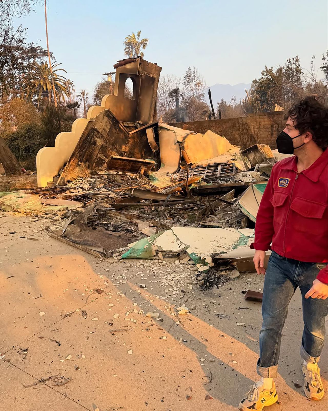 Mandy Moore shared photos of damage from the Eaton Fire around her home in Altadena, California.