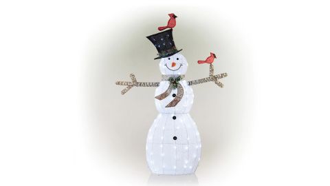 Alpine Corporation Tall Mesh Snowman