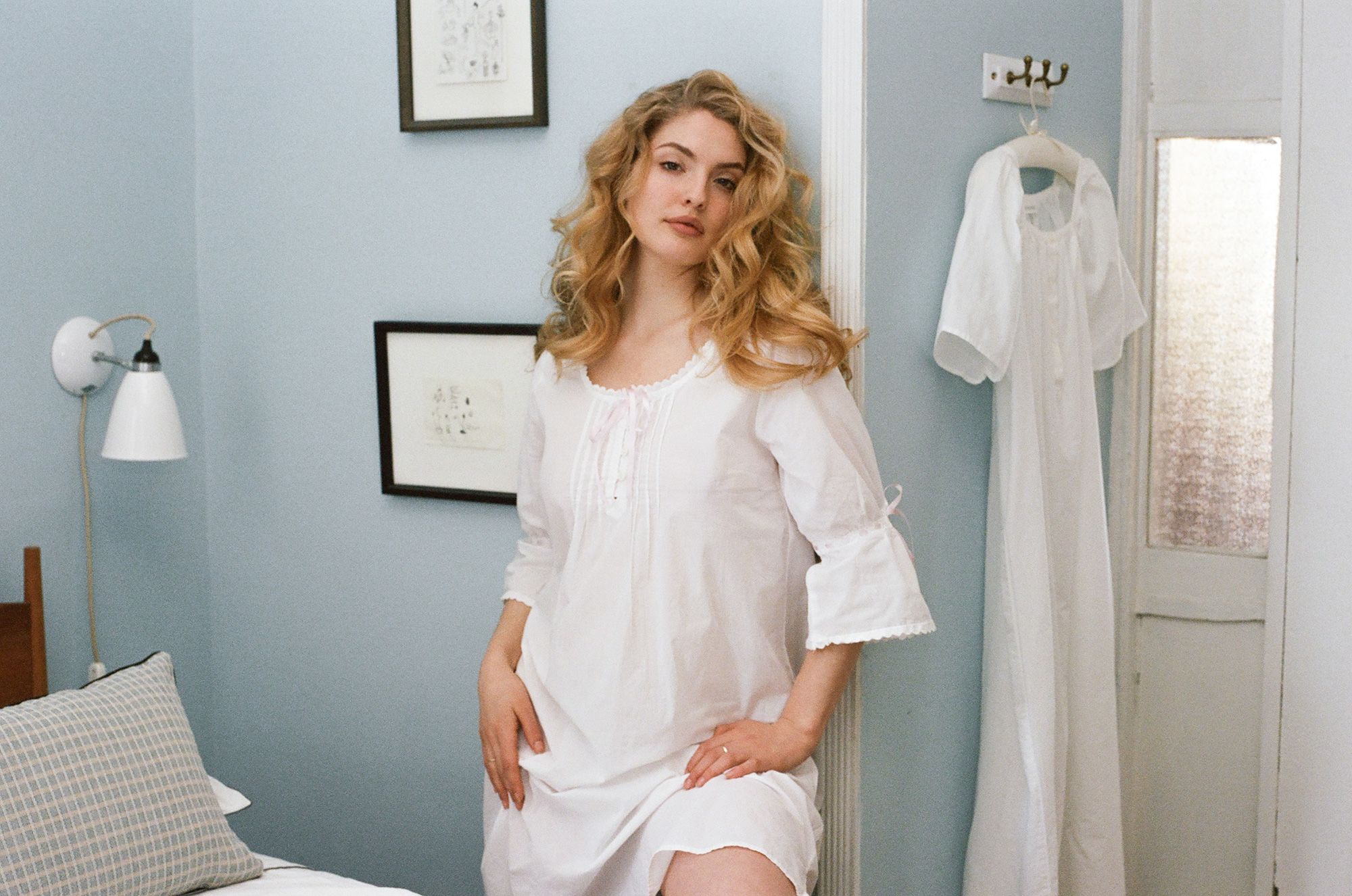 white christmas dresses Mulberry Silk Night Dress Nightgown – Livingful Store