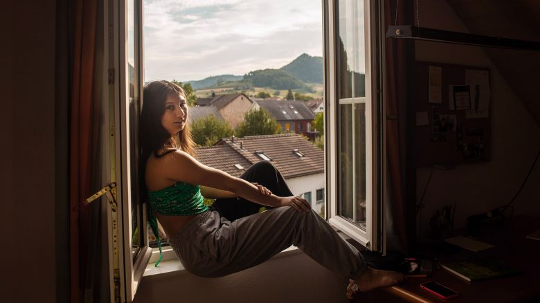 Sofiia, 17, at home in Gipf-Oberfrick, Switzerland, July 2022.