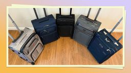 Soft-shell suitcases altogether