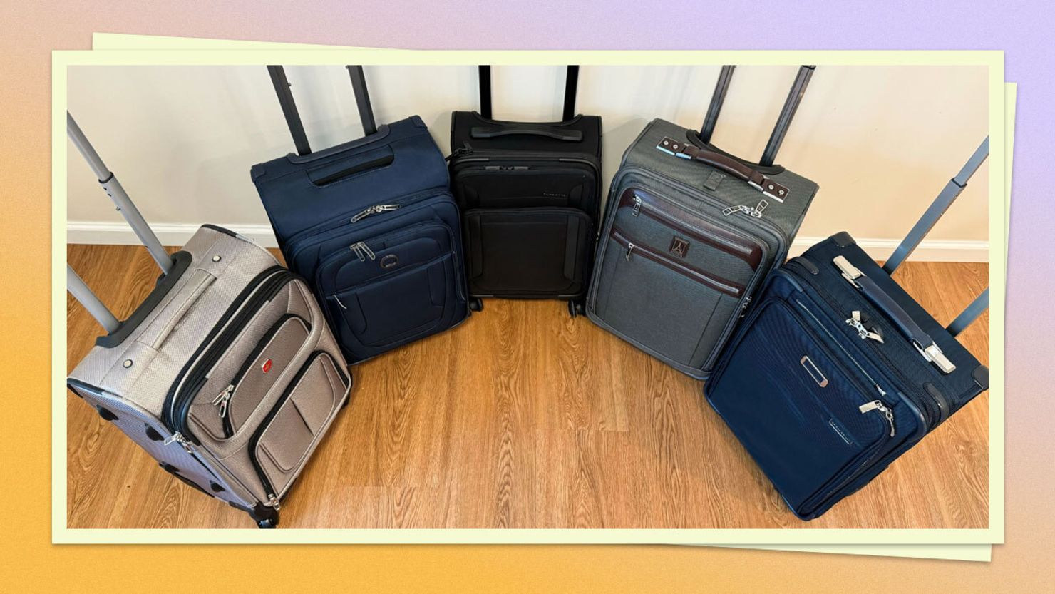 Soft-shell suitcases altogether