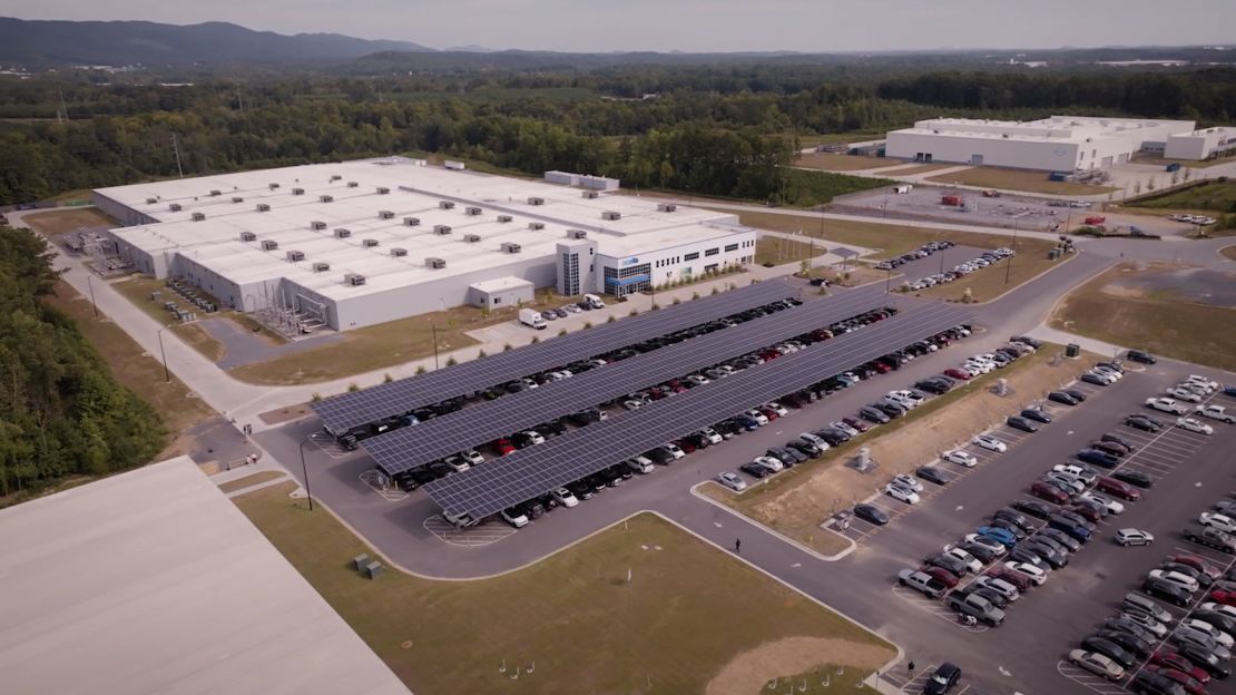 Qcells solar panel factory in Dalton, Georgia