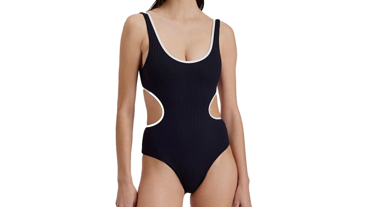 Solid and Striped The Sarah Ribbed One Piece swimsuit