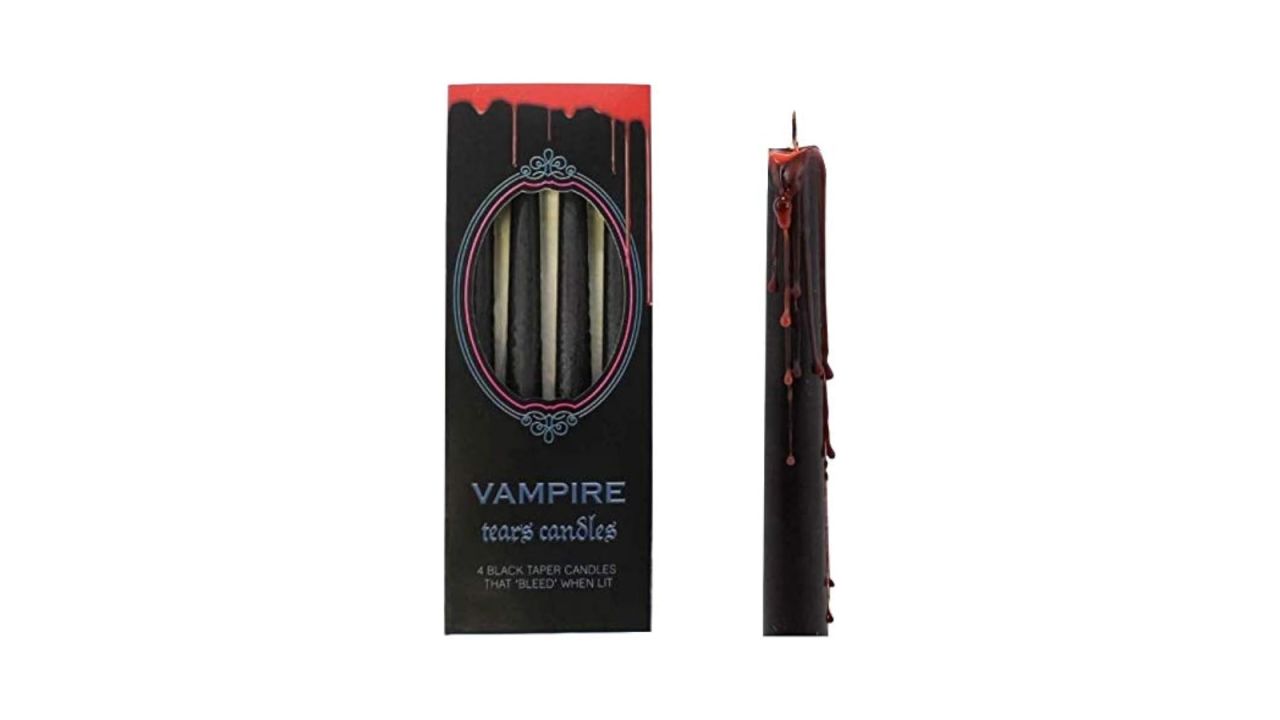 Something Different Vampire Tears Black Candles, Set of 4 Bleeding Candles.jpg