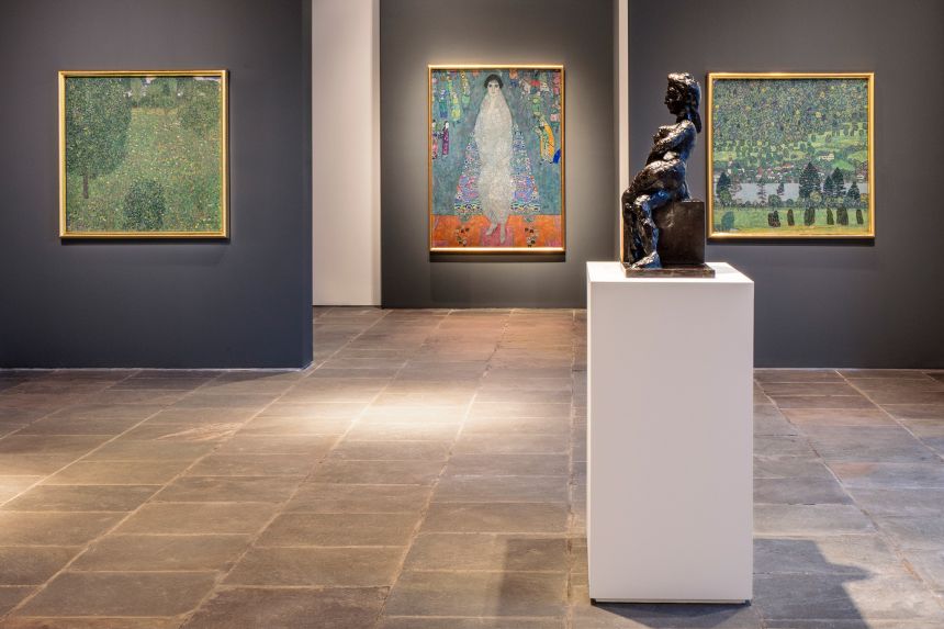 Sotheby's fourth-floor Lauder gallery showed all three Klimt paintings side by side.