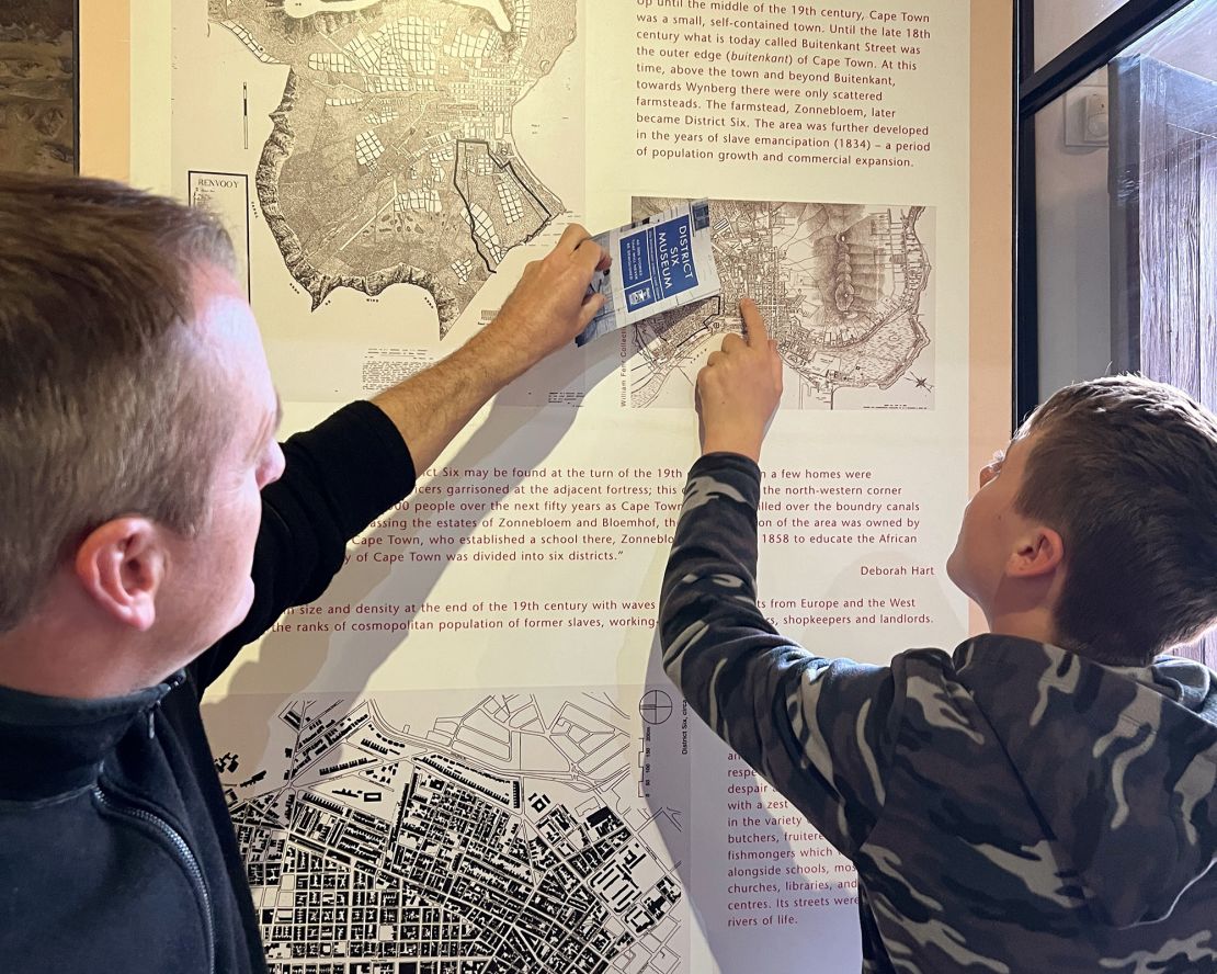 In South Africa, the family visited the District Six Museum in Cape Town.
