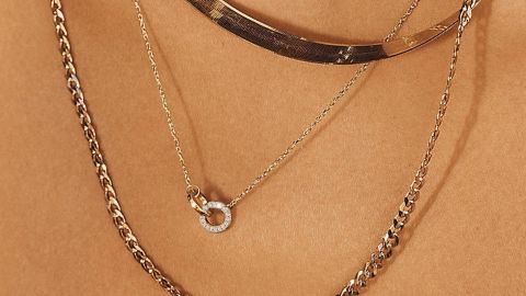 Aurate diamond link necklace