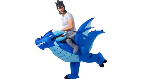 Spooktacular Creations Riding a Fire or Ice Dragon Air Blow-up Deluxe Costume