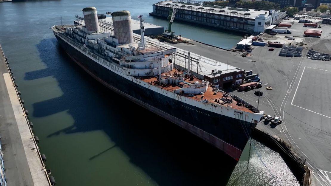 The SS United States spent decades in Philadelphia before its departure on Wednesday.