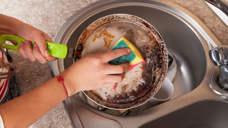W Home Soap Dispensing Dish Brush, Multi-purpose, Safe for Non-Stick  Cookware