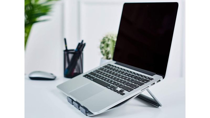 The Amazon Basics laptop stand is cheap, sturdy and portable | CNN Underscored