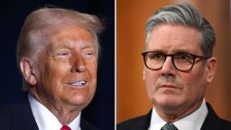 El presidente de EE.UU., Donald Trump, y el primer ministro británico, Keir Starmer.