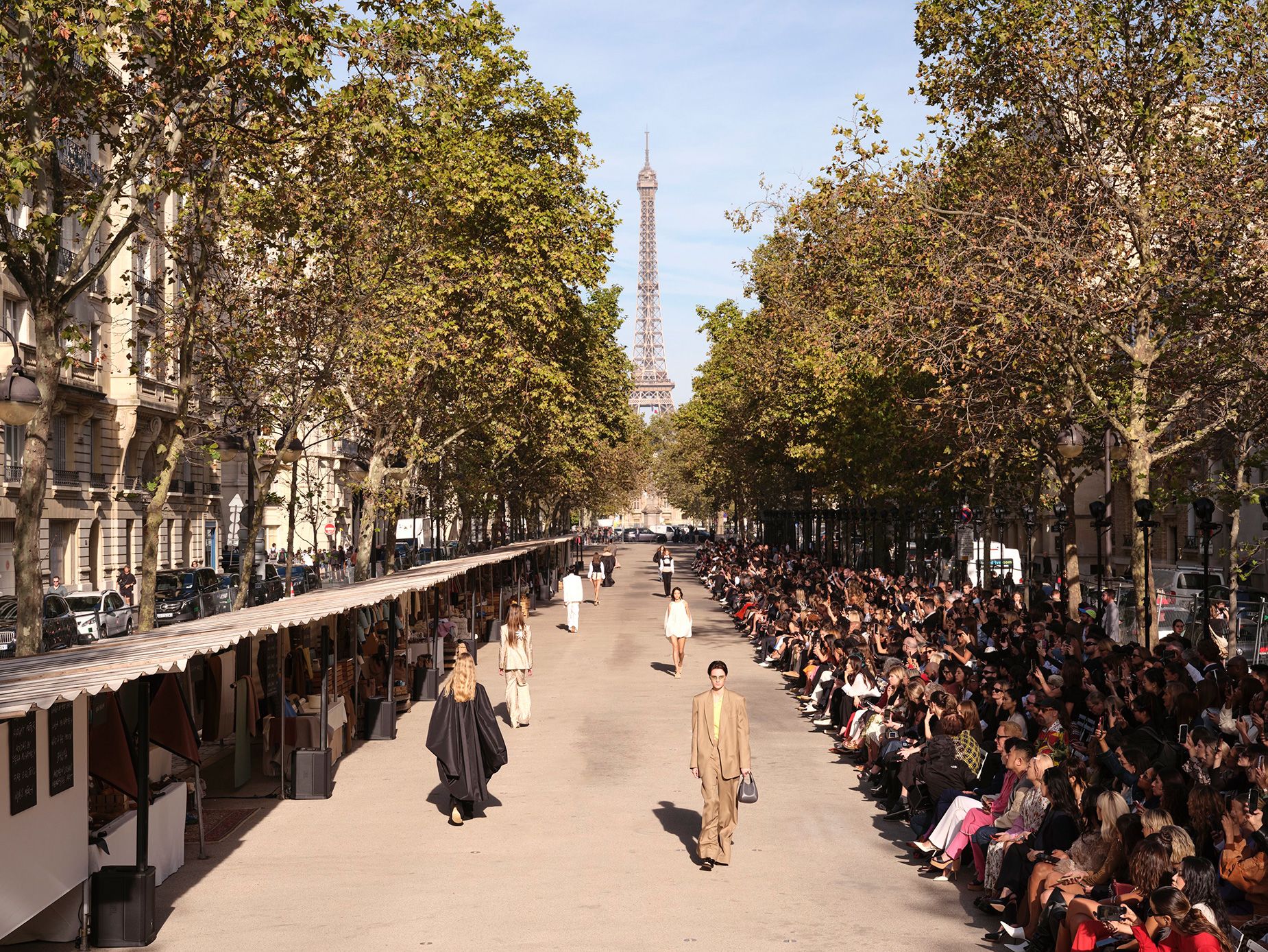 Stella McCartney staged a pop up Parisian market for her Spring-Summer 2024 show.