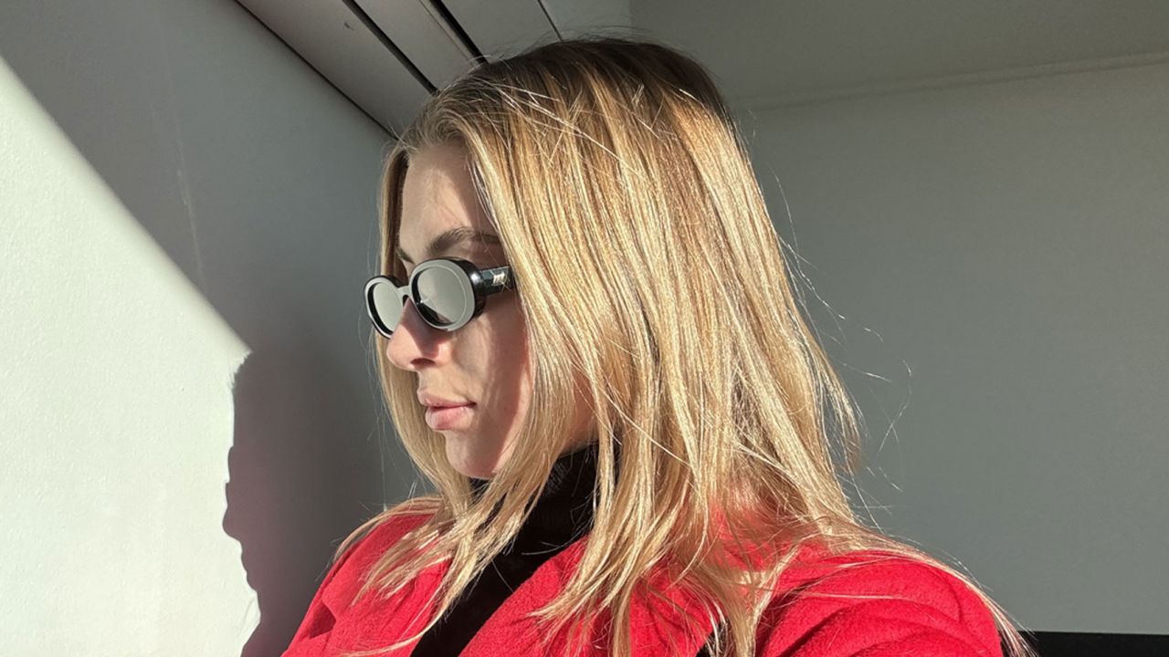 Wearing Le Specs Outta Love sunglasses