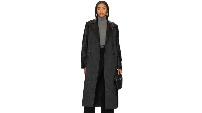 Steve madden cable sales knit hooded trench coat