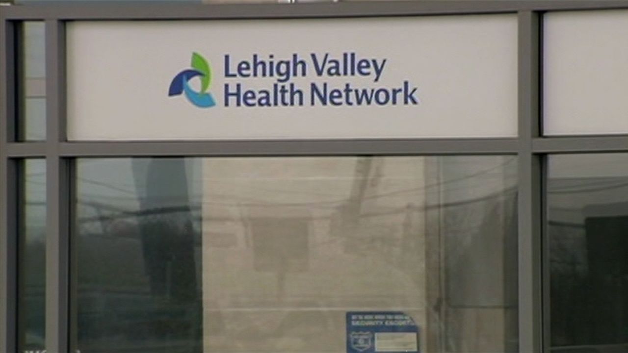 A sign for Lehigh Valley Health Network is seen on the outside of a hospital in Allentown, Pennsylvania, in March 2013.