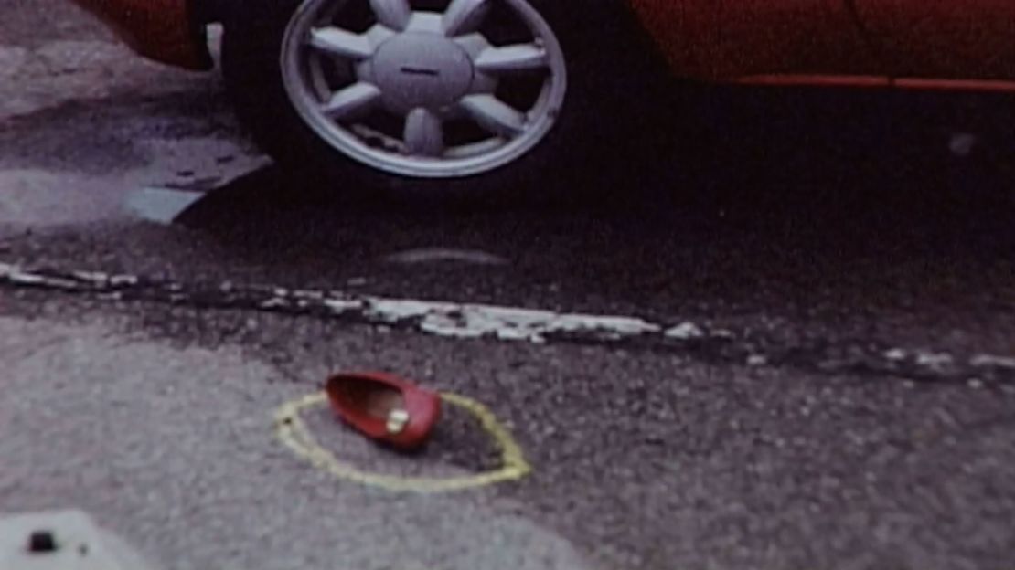 A shoe found nearJodi Huisentruit's car in the parking lot of her apartment complex.
