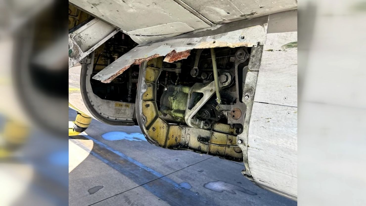 A missing panel from a Boeing jet flown by United Airlines from San Francisco to Medford Oregon on Friday.
