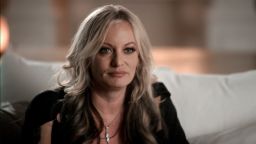 This grab from video shows Stormy Daniels in the new documentary on Peacock, "Stormy." 