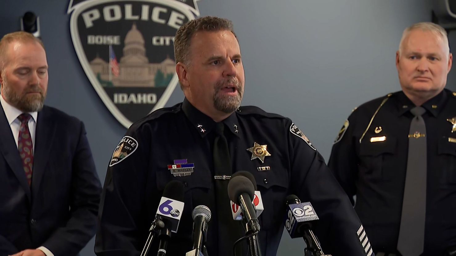 Boise Police Chief Ron Winegar speaks during a press conference on March 21, 2024.