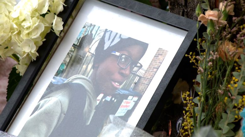 An image of Jayden Perkins is seen at a memorial on March 15, 2024.