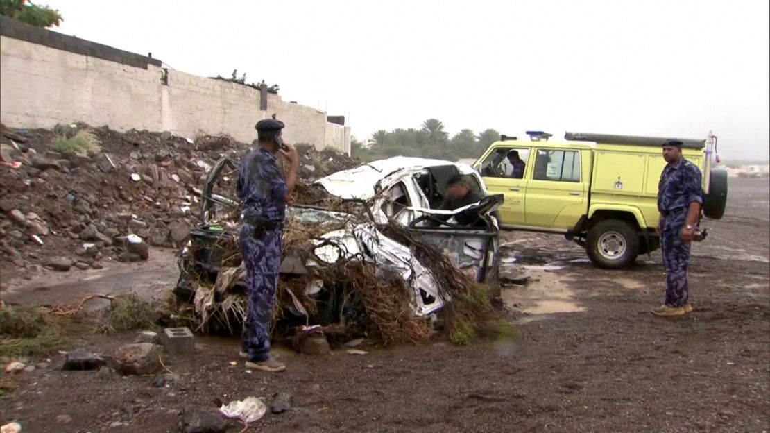 At least 17 people have died in flash floods triggered by heavy rain across Oman since Sunday.