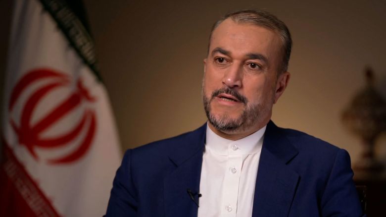  Iranian Foreign Minister Hossein Amir-Abdollahian appears on CNN during an interview on Thursday, April 18.