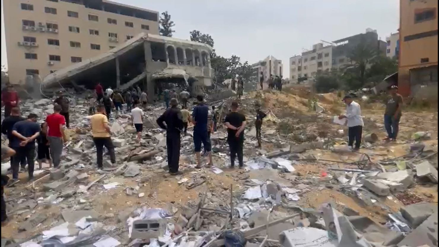 At least three people were killed in the airstrike on a house west of Gaza city on Friday, according to multiple sources.