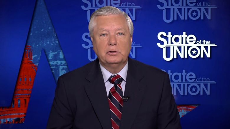 Lindsey Graham appears on CNN's State of the Union on Sunday, April 28. MS 20581428