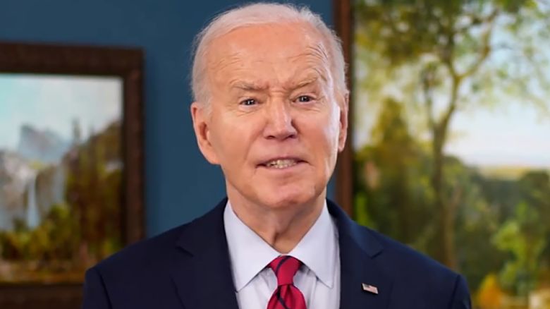 President Joe Biden speaks about debating former President Donald Trump in this screengrab taken from a campaign video.