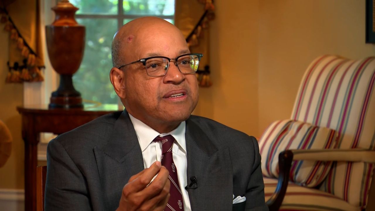 Morehouse College President David A. Thomas tells CNN the school will "not ask police to take individuals out of commencement in zip ties."