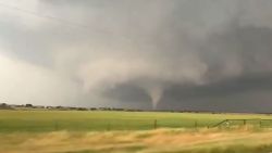 A still from a video shows a tornado spotted near Windthorst, Texas, on Saturday, May 25.