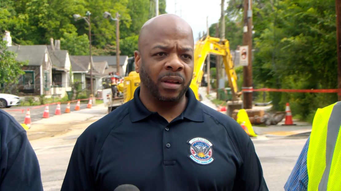 Atlanta Department of Public Works Commissioner Al Wiggins Jr. speaks during a news conference in Atlanta on Saturday, June 1.