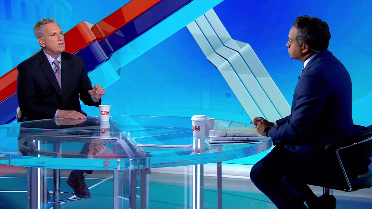 Former House Speaker Kevin McCarthy appears on Inside Politics Sunday on June, 2, with CNN's Manu Raju.