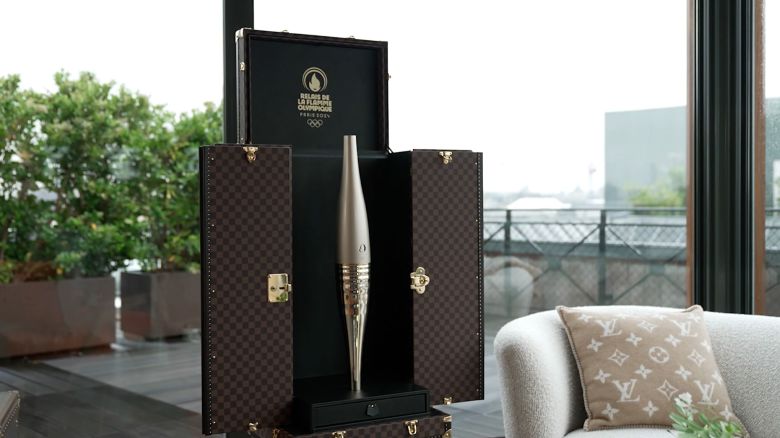 The Louis Vuitton Torch Trunk is seen on June 2, 2024.