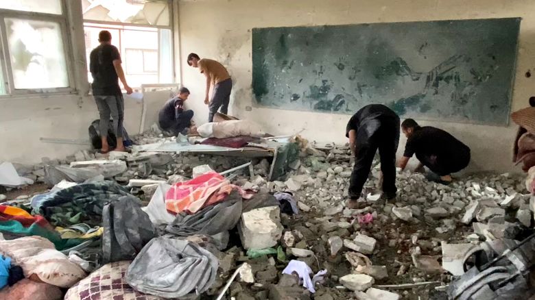An overnight Israeli airstrike on a United Nations-run school in central Gaza has killed dozens of people.